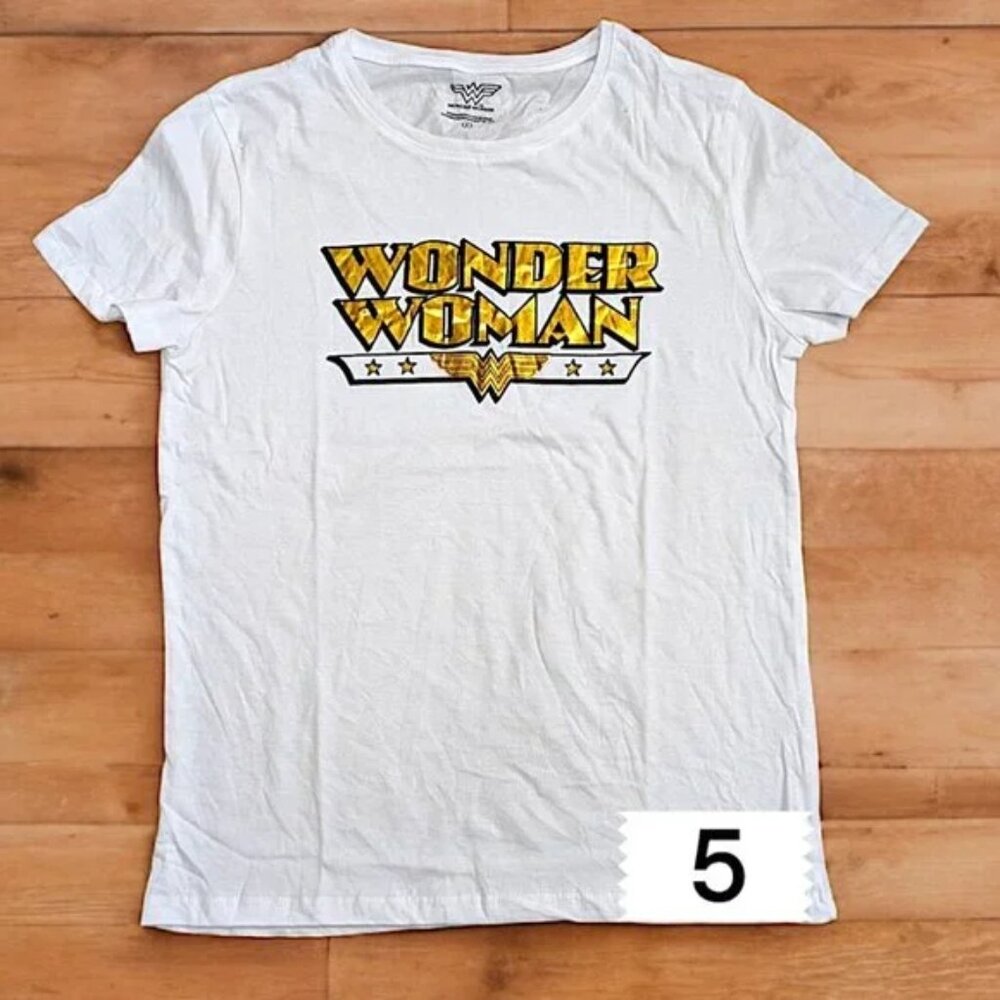 WONDER WOMEN'S WHITE Graphic T-Shirt  for Women with Logo -  Bold, Heroic Style